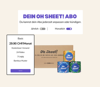 Bequemlichkeit und Nachhaltigkeit: Oh Sheet! Toilettenpapier-Abo in der Schweiz