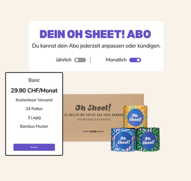 Bequemlichkeit und Nachhaltigkeit: Oh Sheet! Toilettenpapier-Abo in der Schweiz