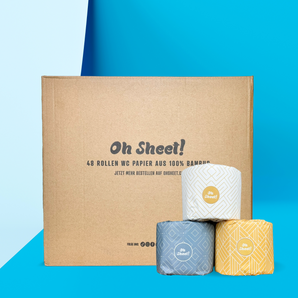 Premium 100% Bambus WC Papier - 48 Rollen - Oh Sheet!